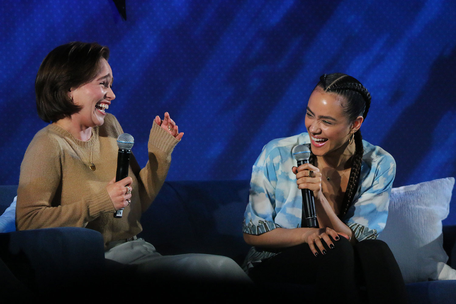 PHOTO: "Game of Thrones" actresses Emilia Clarke and Nathalie Emmanuel were celebrity guests at Comicpalooza 2019. Photo by The Signal Editor-in-Chief Brandon Peña.