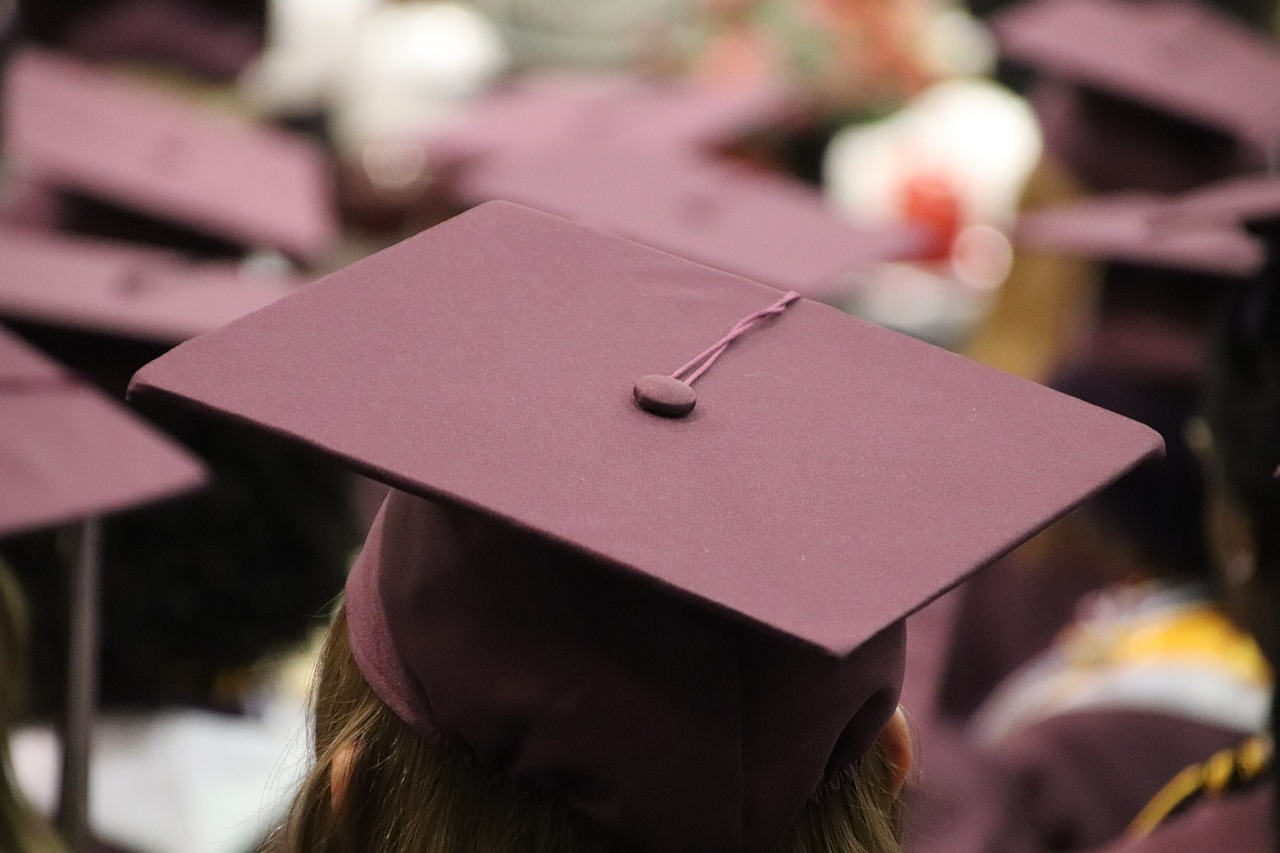 PHOTO: Graduation hat. Photo courtesy of McElspeth from Pixabay.