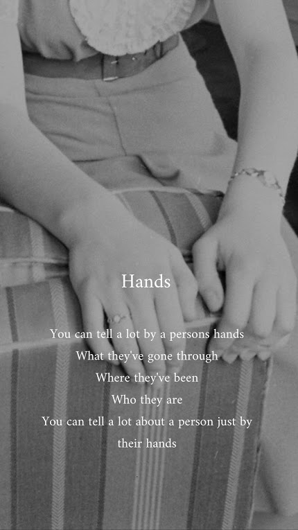 IMAGE: "Hands" poem by Kate Gaddis. Image courtesy of Kate Gaddis.