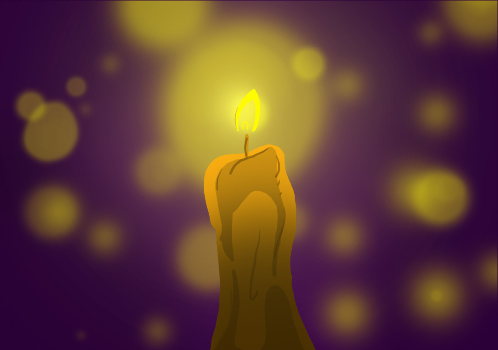 GRAPHIC: Candle lit scene. Graphic by Signal reporter, Alfonso Alvarez.