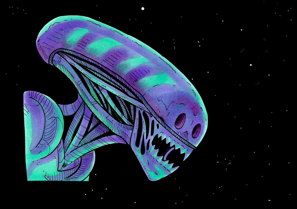 GRAPHIC: The Xenomorph from Ridley Scott's 1979 film "Alien." Graphic by Signal reporter, Alfonso Alvarez.