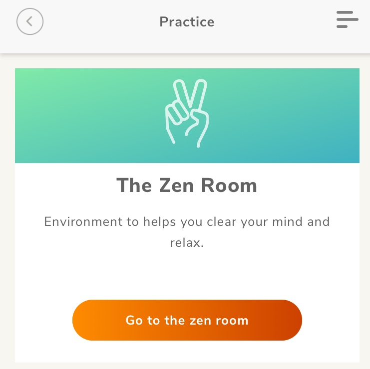 PHOTO: Screenshot of the 'Tools' page in the WellTrack app. Shows two options, 'The Zen Room' and 'Thought Diary.' Underneath 'The Zen Room,' it says "Environment to helps you clear your mind and relax." Photo by The Signal Managing Editor Troylon Griffin II.