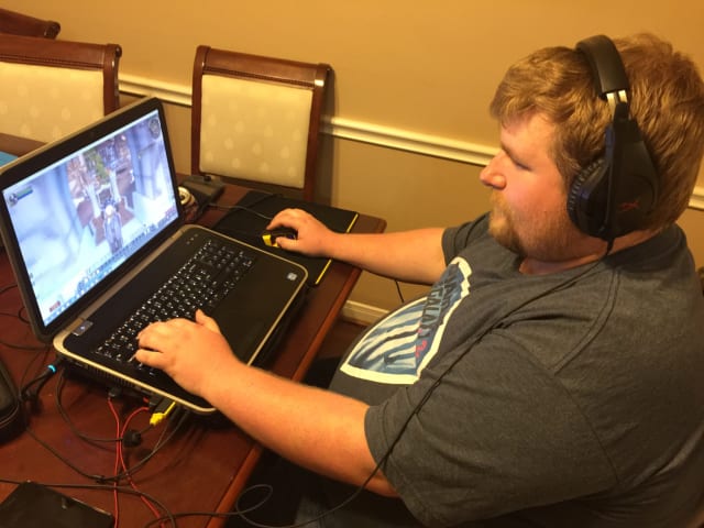 PHOTO: Dickinson resident Ryan Buffalo is playing World of Warcraft, one of the most popular MMORPGs. Photo by The Signal reporter Drew Curlee.