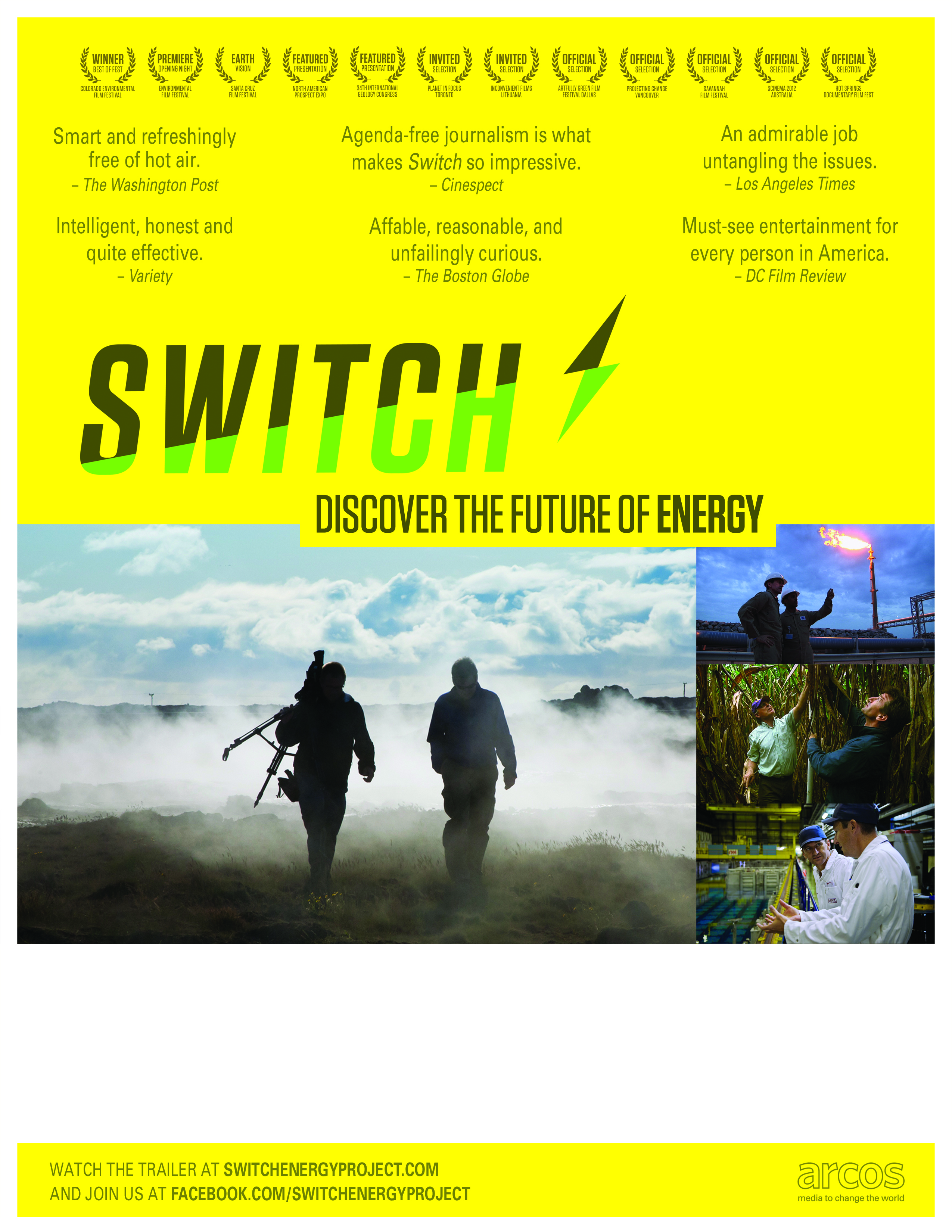 PHOTO: The "Switch" film poster used for promotional material. Photo courtesy of Switch Energy Alliance.