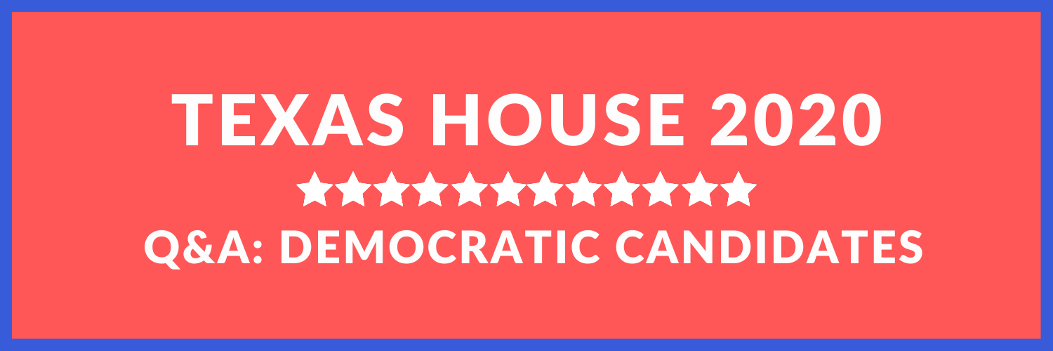 GRAPHIC: Banner with "Texas Senate 2020: Q&A: Democratic candidates" text. Graphic by The Signal Editor-in-Chief Brandon Ruiz-Peña.