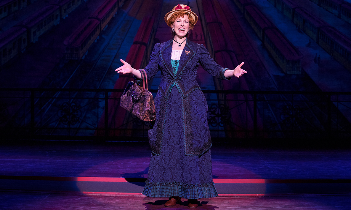 PHOTO: Carolee Carmello, Dolly, sings center-stage. Photo by Julieta Cervantes and courtesy of hellodollyonbroadway.com. SOURCE: https://hellodollyonbroadway.com/gallery