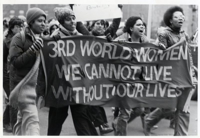 PHOTO: Combahee River Collective marching. Photo courtesy of Susan Fleischmann. SOURCE: https://historyproject.omeka.net/items/show/14