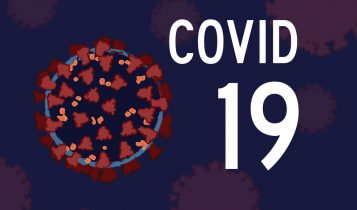 GRAPHIC: Covid-19 text next to illustration of the virus. Graphic by The Signal Online Editor Alyssa Shotwell.