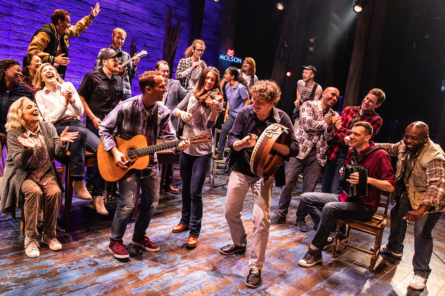 PHOTO: The band joins the cast on stage. Photo by Matthew Murphy.
