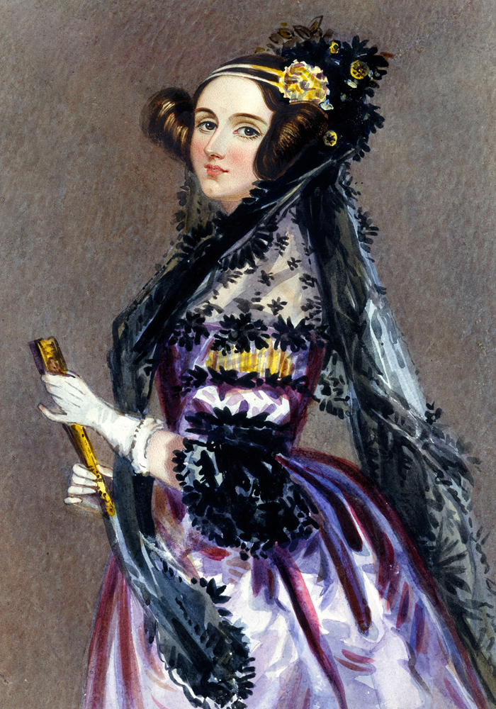 IMAGE: Watercolor of Ada Lovelace drawn by Alfred Edward Chalon. SOURCE: https://commons.wikimedia.org/wiki/File:Ada_Lovelace_portrait.jpg