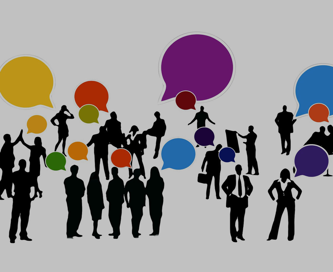 GRAPHIC: Image shows multiple silhouetted figures speaking, while showing multiple conversation bubbles of different colors. Image by Gerd Altmann via Pixabay.com. SOURCE: Image by Gerd Altmann from Pixabay