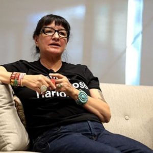 HOTO: This is a photo of a Latinx author named Sandra Cisneros. Photo Courtesy of Gage Skidmore via CC Search. SOURCE: https://search.creativecommons.org/photos/e4859a9f-2b38-48a6-a219-c440368def87