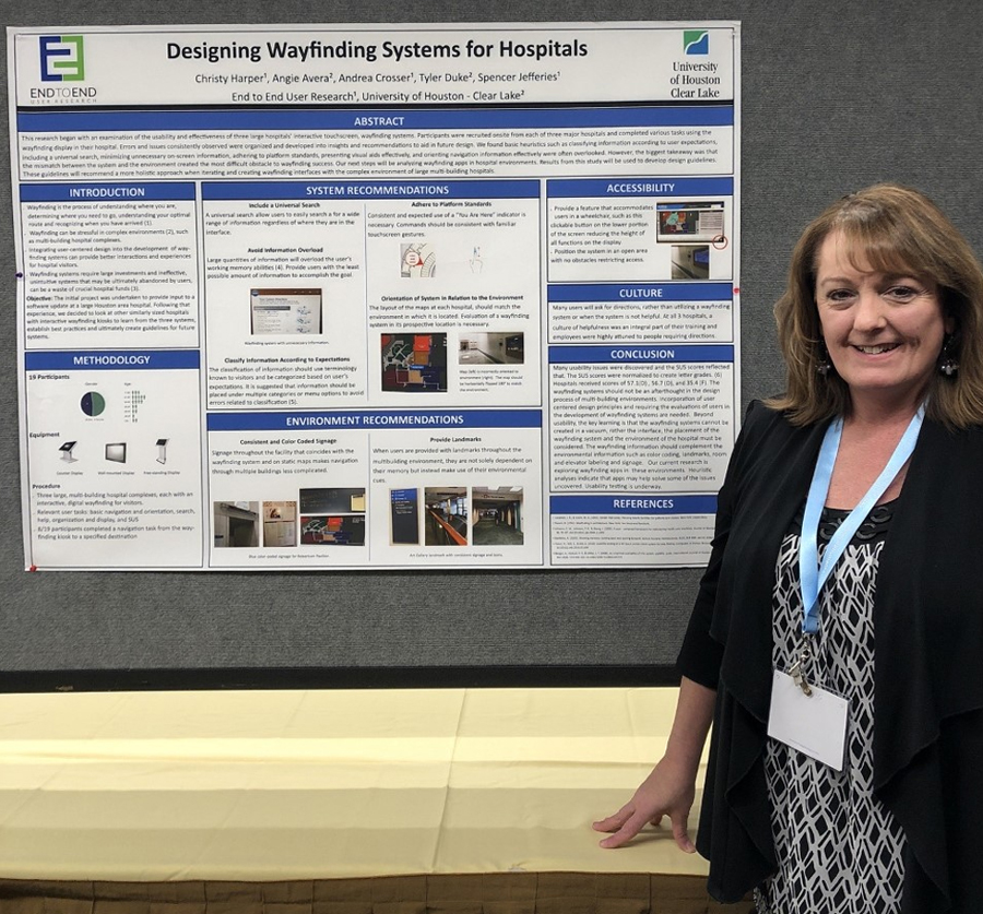 PHOTO: Christy Harper in front of her research poster. Photo courtesy of Christy Harper.