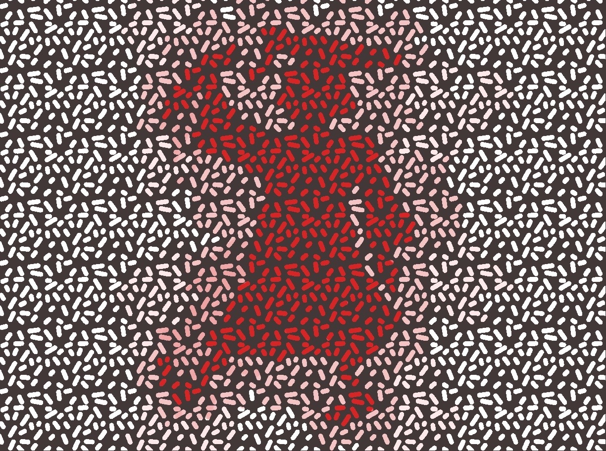 ILLUSTRATION: Red silhouette of person graduating over white dots. Illustration by The Signal Online Editor Alyssa Shotwell.