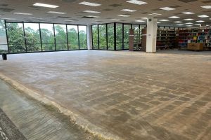 PHOTO: Library area without carpet or tile. Photo courtesy of Audience Engagement Editor Stephanie Perez.