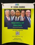 PHOTO: The Walking Hawks “Walk With a VP” event’s promotional flyer did not include an accommodations statement or an approval stamp from the Office of Student Involvement and Leadership (OSIL). Photo by The Signal staff.
