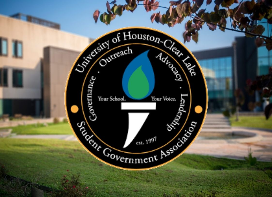 GRAPHIC: The Student Government logo in front the Student Services and Classroom Building. Graphic by The Signal reporter Cesar Cardenas.