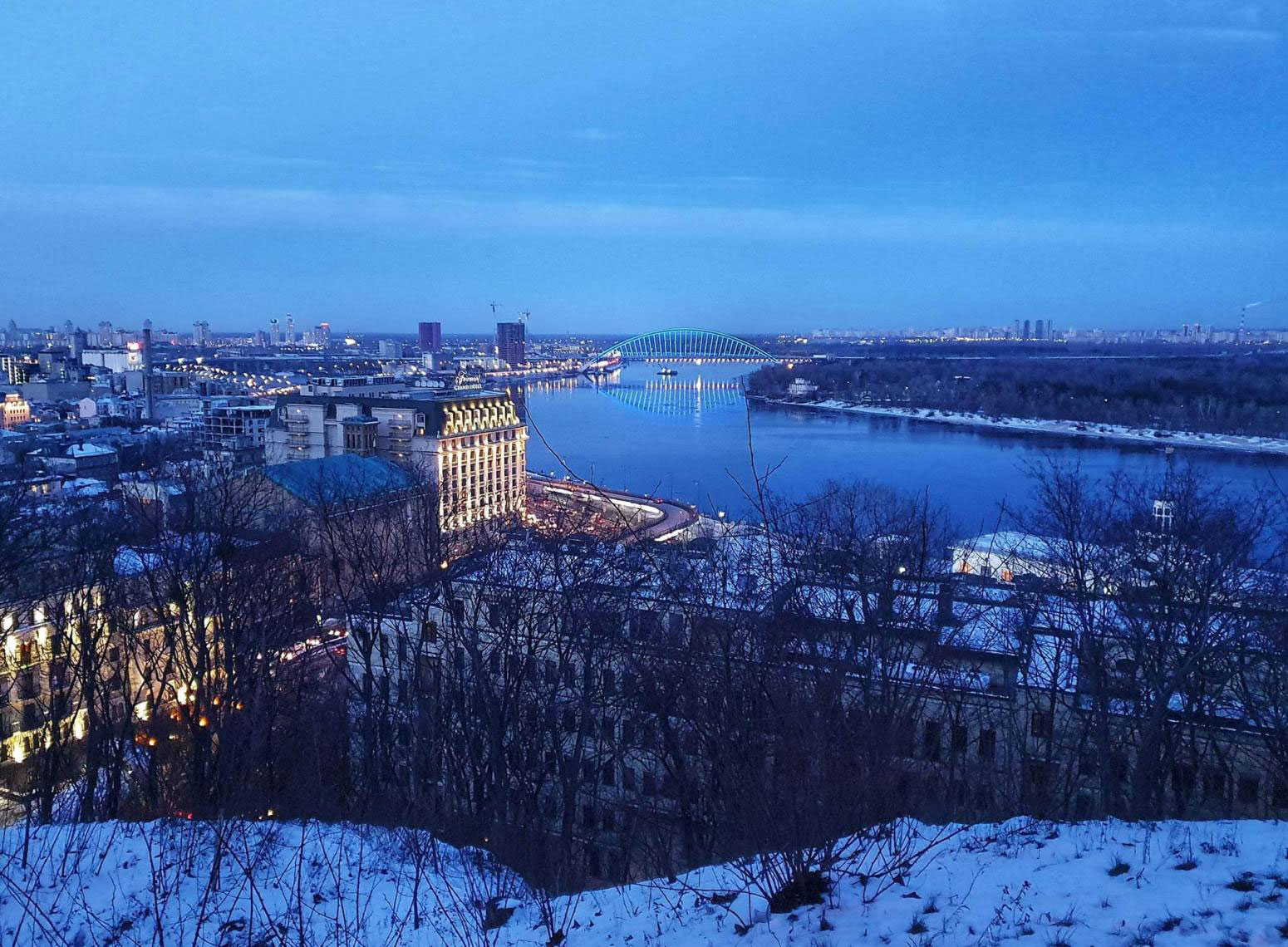 PHOTO: Image depicts the city of Kyiv in the evening. Photo by Lindsey Murff.