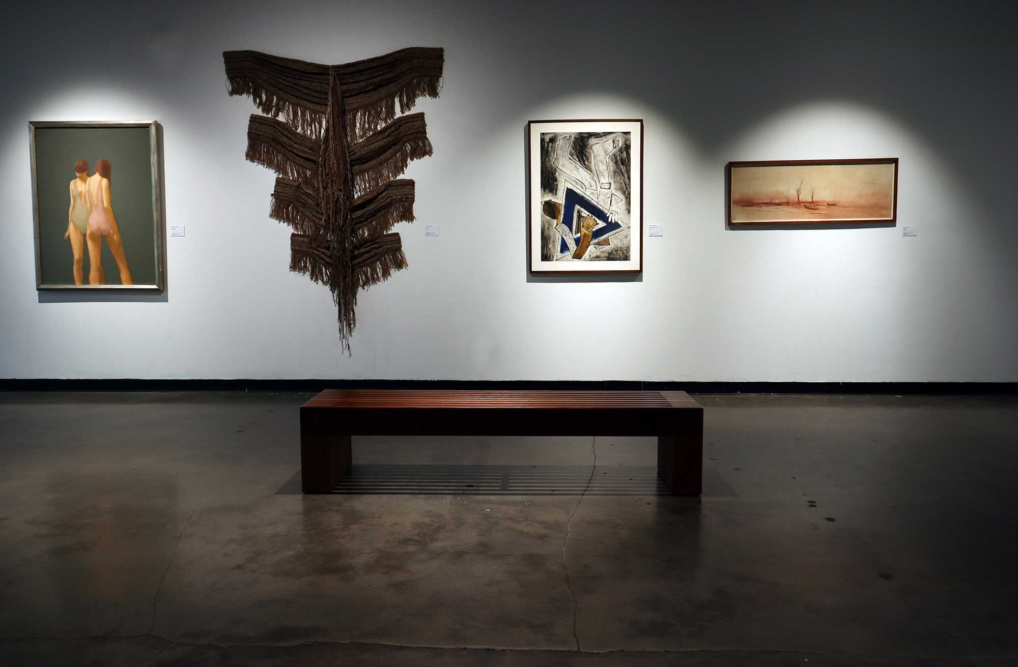 IMAGE: Multiple works in the July exhibit. Image by Signal reporter Xavier Munoz.