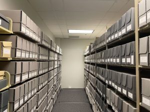 PHOTO: Image shows the inside of the Alfred Neumann Library's archive room. Photo by The Signal Executive Editor Troylon Griffin II.