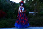 Catrina model with veins in The Festival in the Garden at the Houston Botanic Garden. Photo by Signal reporter Xavier Munoz.