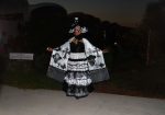 Catrina model with skulls and crosses at The Festival in the Garden at the Houston Botanic Garden. Photo by Signal reporter Xavier Munoz.