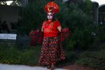 A strawberry Catrina model in The Festival in the Garden at the Houston Botanic Garden. Photo by Signal reporter Xavier Munoz.