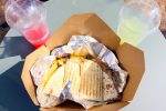 Quesadilla and Drinks From Food Truck Taste My Flavias at The Festival in The Garden. Photo by Signal reporter Xavier Munoz.