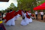 Red Scarves used in a dance by The Ballet Folklorico. Photo by Signal reporter Xavier Munoz.