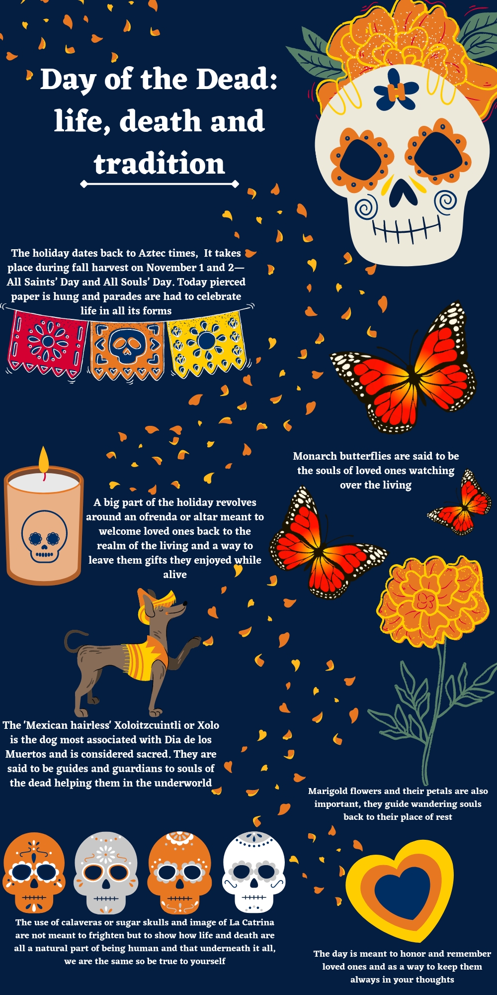 day of the dead infographic made by Signal reporter Xavier Munoz