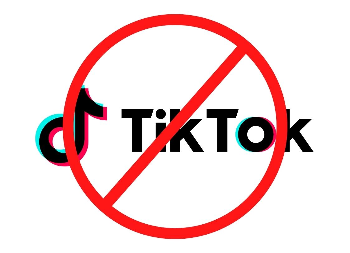 GRAPHIC:TikTok logo with a general prohibition sign over it. Graphic by Executive Editor Cesar Cardenas.