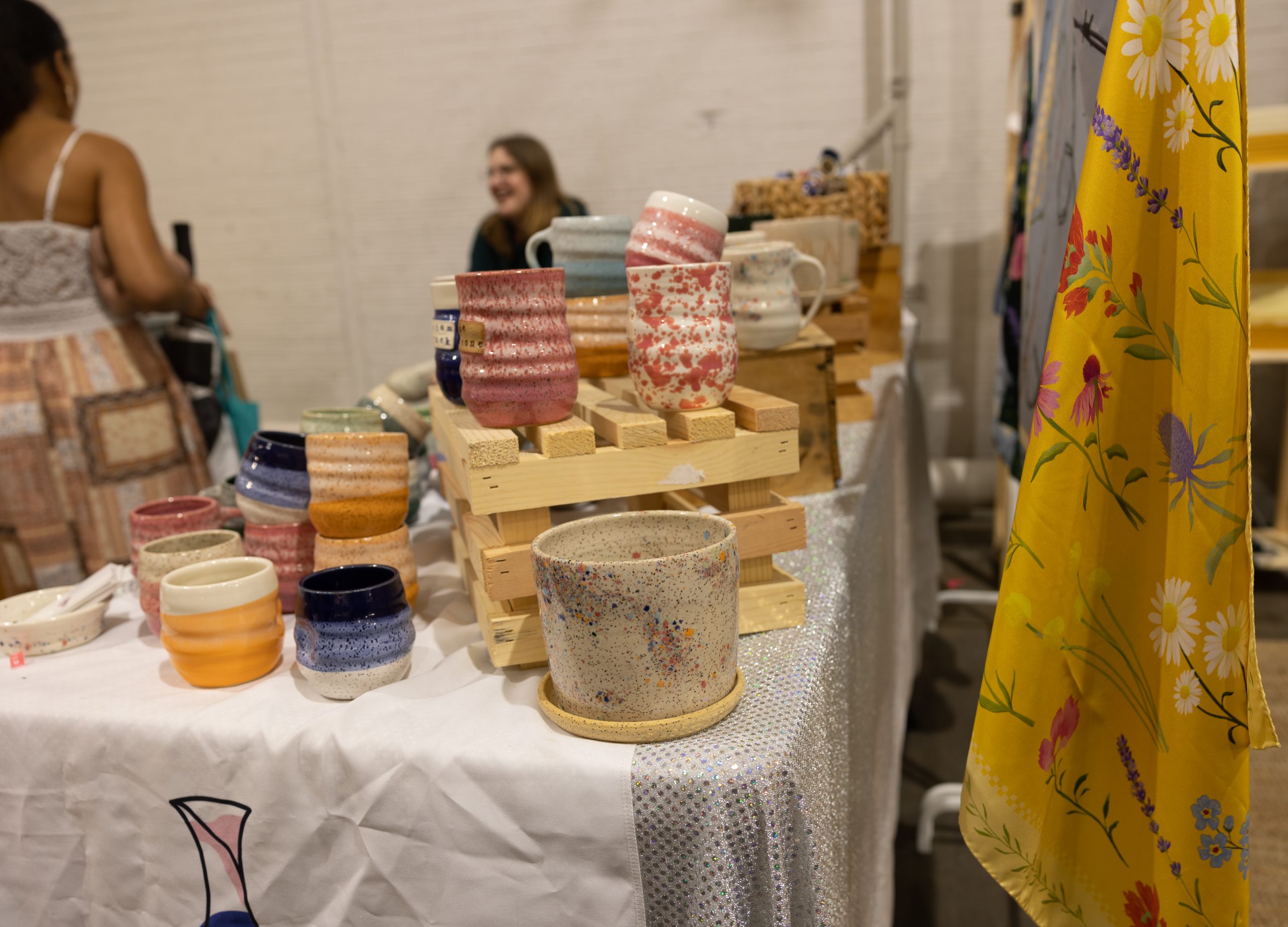 A pottery booth