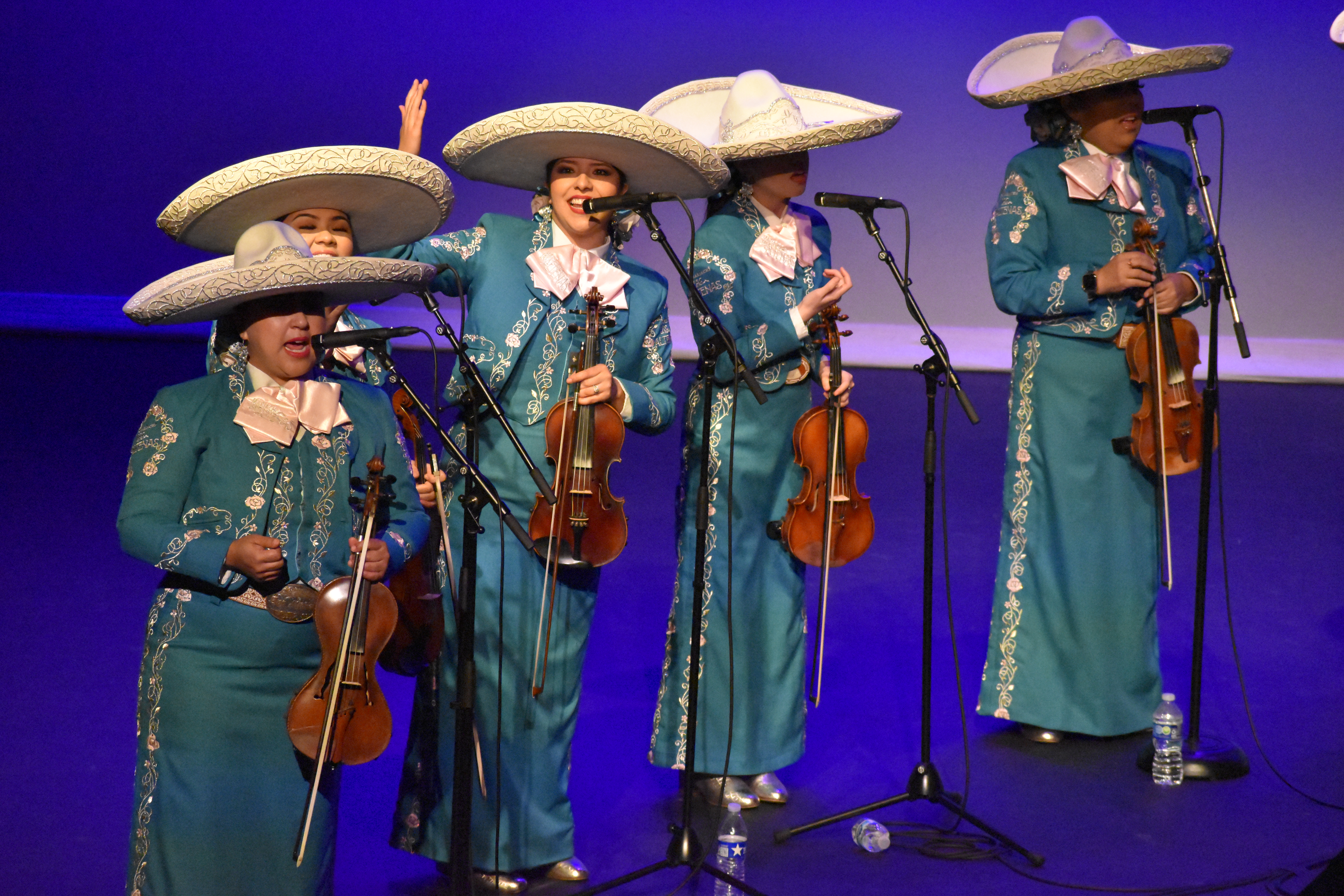 Mariachi Las Alteñas performing live in Bayou Theatre.